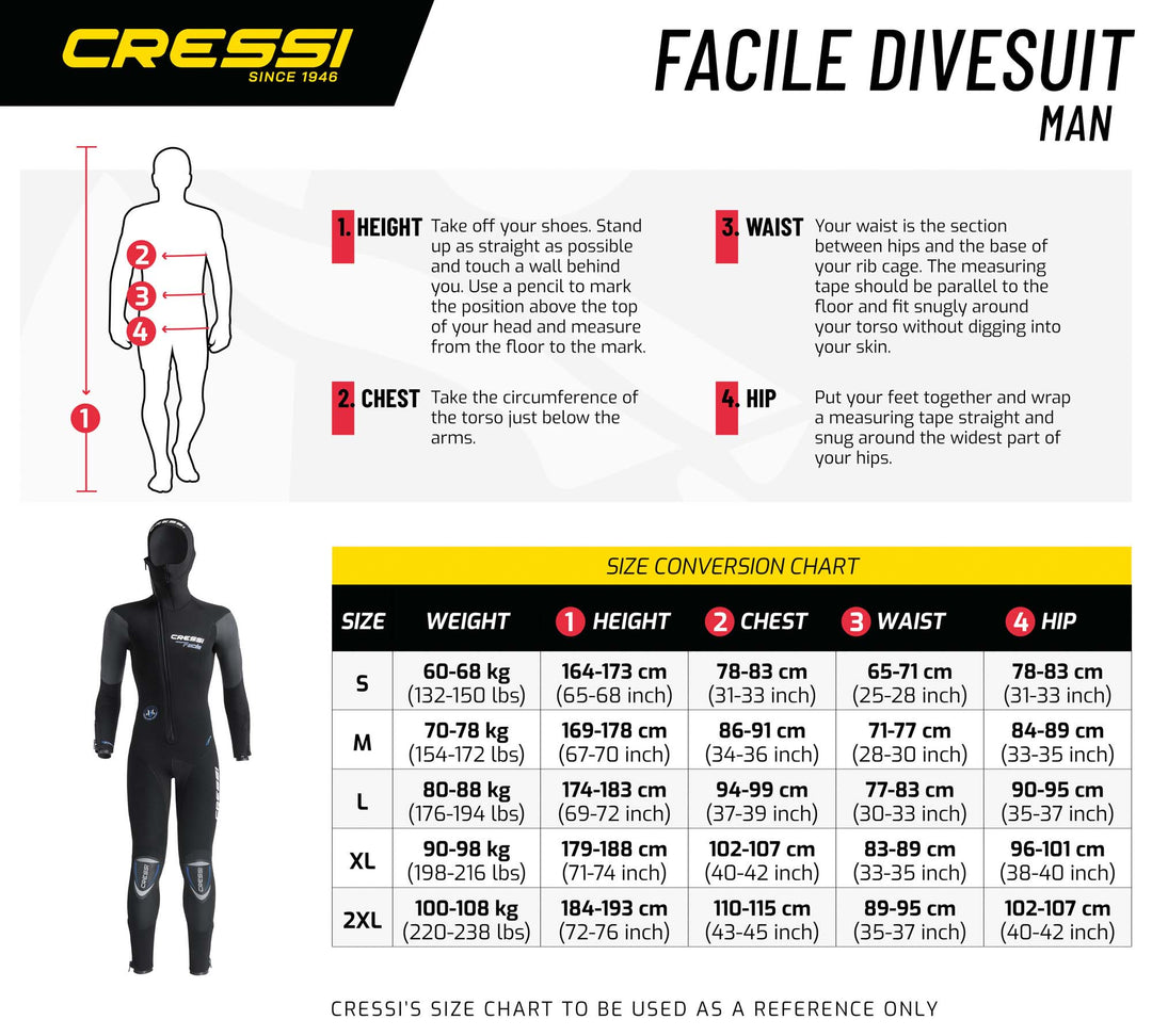 Cressi Facile 7mm 1-Piece Wetsuit